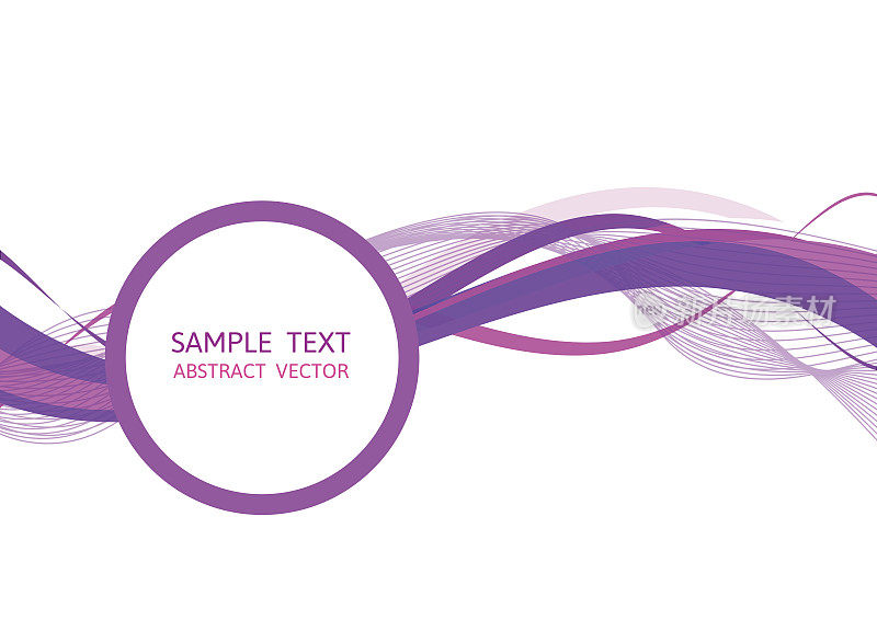 Purple wave abstract vector background Graphic Design with copy space
